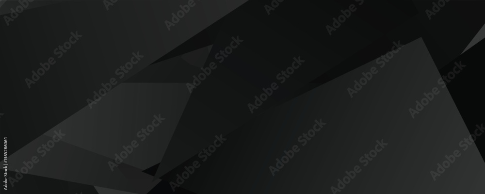 Aufkleber abstract geometric black background with overlapping polygonal shapes.
