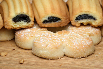 Homemade baked goods displayed on wood, highlighting unique textures