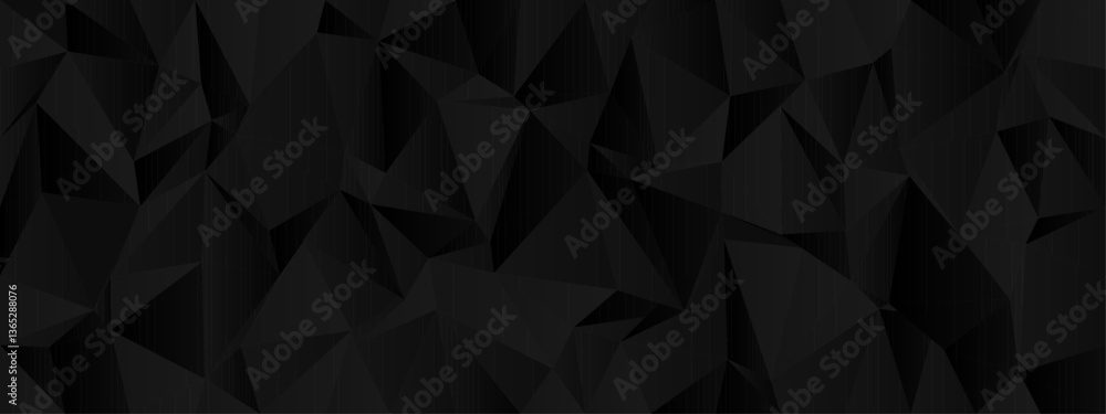 Aufkleber abstract geometric pattern with dark polygonal shapes for design background.