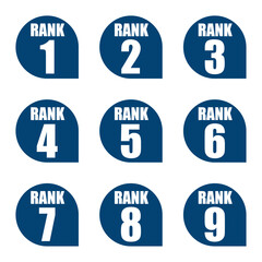 イラスト素材：数字アイコン１～９セット