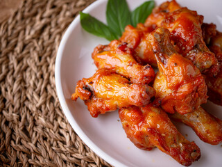 Classic New Orleans BBQ Roasted chicken buffalo wings.