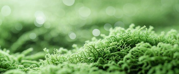 Soft green moss texture background for nature and design projects.