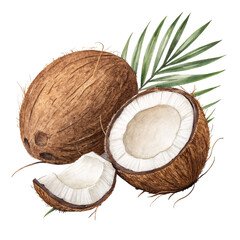 coconut isolated on transparent background png
