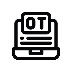 overtime line icon. Clean and minimalist vector icon for websites, mobile apps, presentations, and logos. Fully scalable and customizable for any project.