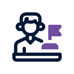 independent dual tone icon. Sleek and modern vector icon for websites, mobile apps, marketing materials, and corporate design. Fully scalable and ready to use.