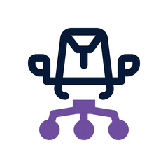 office chair dual tone icon. Sleek and modern vector icon for websites, mobile apps, marketing materials, and corporate design. Fully scalable and ready to use.