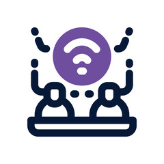 remote access dual tone icon. Sleek and modern vector icon for websites, mobile apps, marketing materials, and corporate design. Fully scalable and ready to use.