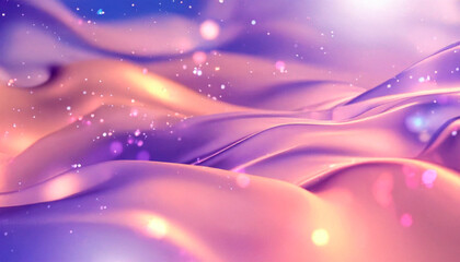 Silky abstract waves in pastel peach, coral, and lilac hues. Elegant flowing motion, soft lighting, and dreamy atmosphere. Ideal for backgrounds, design and branding