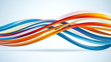 Flowing Colorful Waves Abstract Design Digital Art Vibrant Background Graphic Viewpoint Dynamic Concept for Visual Impact