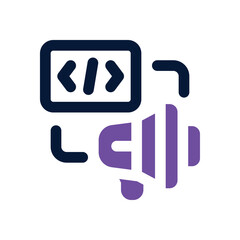 coding dual tone icon. Sleek and modern vector icon for websites, mobile apps, marketing materials, and corporate design. Fully scalable and ready to use.
