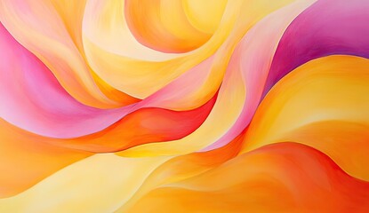 Abstract floral abstract painting.  Vibrant colors create a dynamic flow