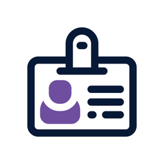 id card dual tone icon. Sleek and modern vector icon for websites, mobile apps, marketing materials, and corporate design. Fully scalable and ready to use.