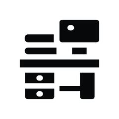 workspace glyph icon. Strong and solid vector icon for websites, mobile interfaces, presentations, and visual branding. High quality and easy to edit.