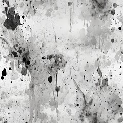 Abstract black and white ink splatter design