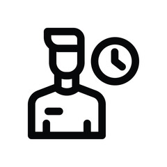 work time line icon. Clean and minimalist vector icon for websites, mobile apps, presentations, and logos. Fully scalable and customizable for any project.