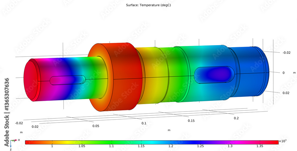Poster 3d modeling of steel worm shaft of electrical reducer using computer aided design system. drawing of