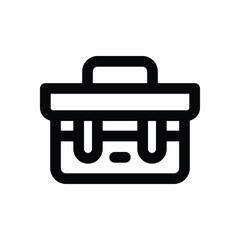 briefcase line icon. Clean and minimalist vector icon for websites, mobile apps, presentations, and logos. Fully scalable and customizable for any project.