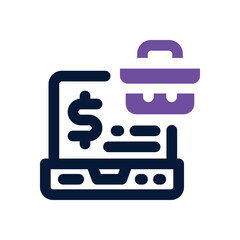 Fototapeta premium laptop dual tone icon. Sleek and modern vector icon for websites, mobile apps, marketing materials, and corporate design. Fully scalable and ready to use.