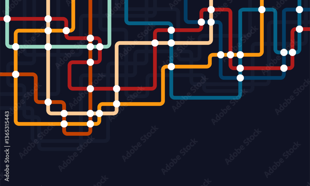 Poster circuit connect lines and dots. network technology and connection concept. decentralized network nod