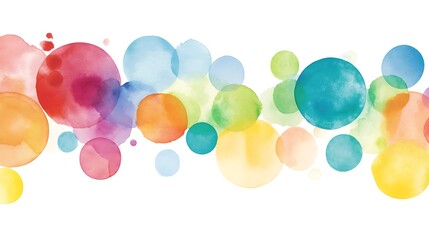 Vibrant and Playful Abstract Design Featuring Colorful Circles on a White Background