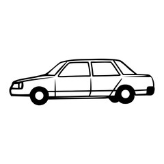 Black car icon silhouette vector design illustration 
