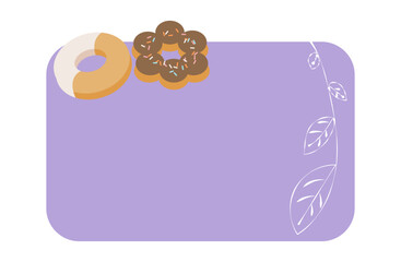 ドーナツと葉っぱのフレーム