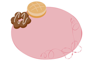 ドーナツとリボンのフレーム