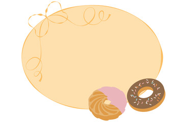 シンプルなチョコレートドーナツのフレーム