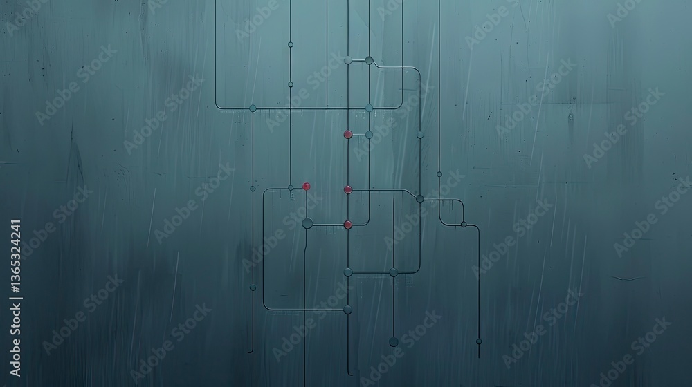 Aufkleber abstract pipeline network on textured background