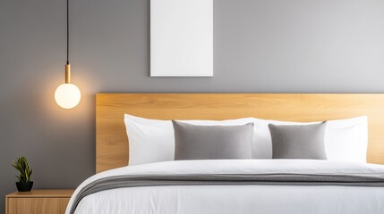 Sophisticated executive suite with a stylish hotel bed, contemporary furnishings, and muted luxury tones