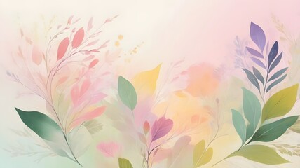 AI-generated abstract spring background with pastel colors, floral textures, and soft glowing effects. A dreamy and uplifting design that captures the essence of nature’s renewal and blooming beauty.