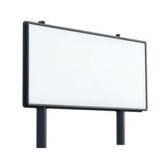 Fototapeta premium An empty outdoor billboard offers blank space for a commercial advertisement isolated on transparent background