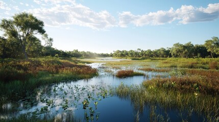 Obraz premium The unique ecosystem around Victoria Falls is home to rare plant species, making it a vital area for biodiversity conservation in Southern Africa.