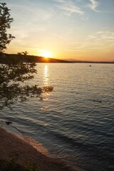 Sonnenuntergang auf Krk am Mittelmeer
