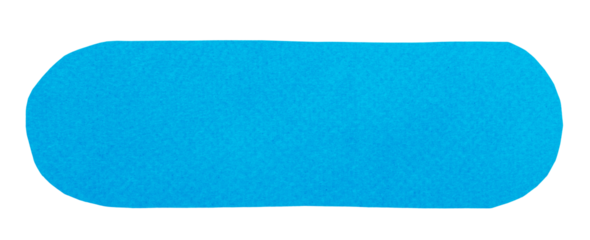 Squircle piece of cut blue textured paper, blank plate with copy space