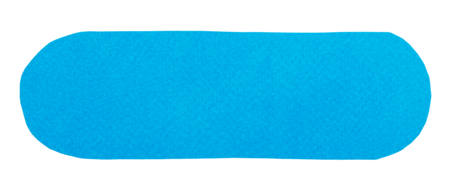 Squircle piece of cut blue textured paper, blank plate with copy space