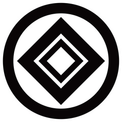 家紋です。丸に二重釘抜といいます。