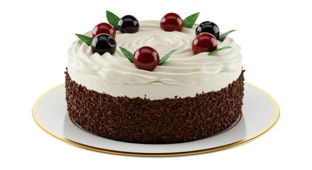 Isolated Black Forest Cake