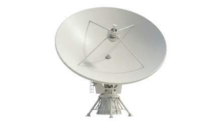 Isolated Satellite Dish Antenna Front View