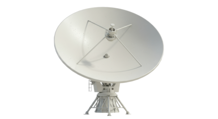 Isolated Satellite Dish Antenna Front View