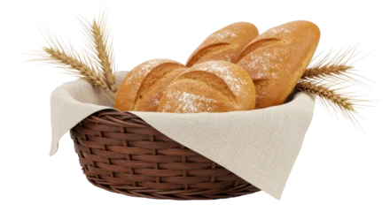 Rollo Brot Isolated Bread in a Basket  © Paul