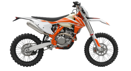 Isolated Orange Motorbike