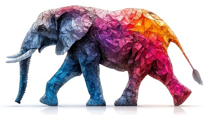 Obraz premium Bold artistic elephant illustration high resolution photo