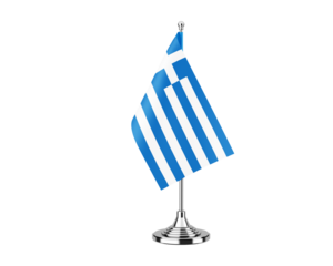 Greece small national flag isolate background