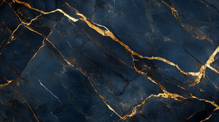 Tekstura marmuru w kolorze granatowym ze złotem tło dla projektu generative ai 