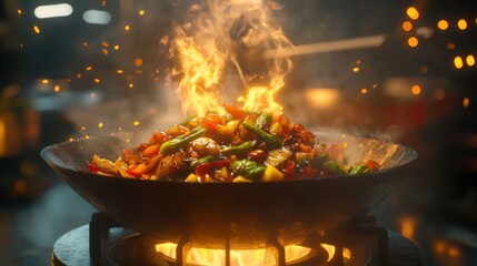 Fiery Wok-Fried Delights: A Culinary Symphony of Flavors and Colors