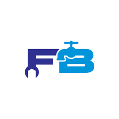 Letter F and B Plumber Logo Vector 001