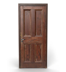 Vintage Wooden Door with Detailed Panels