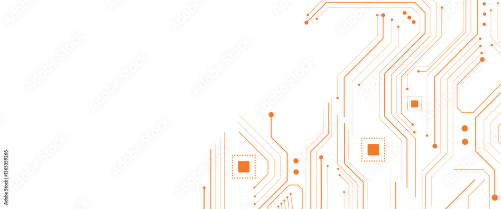 Wall mural vector digital technology background concept with technology line circuit board background technolog