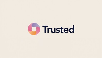 Clean and simple Trusted logo with soft pastel tones and modern design
